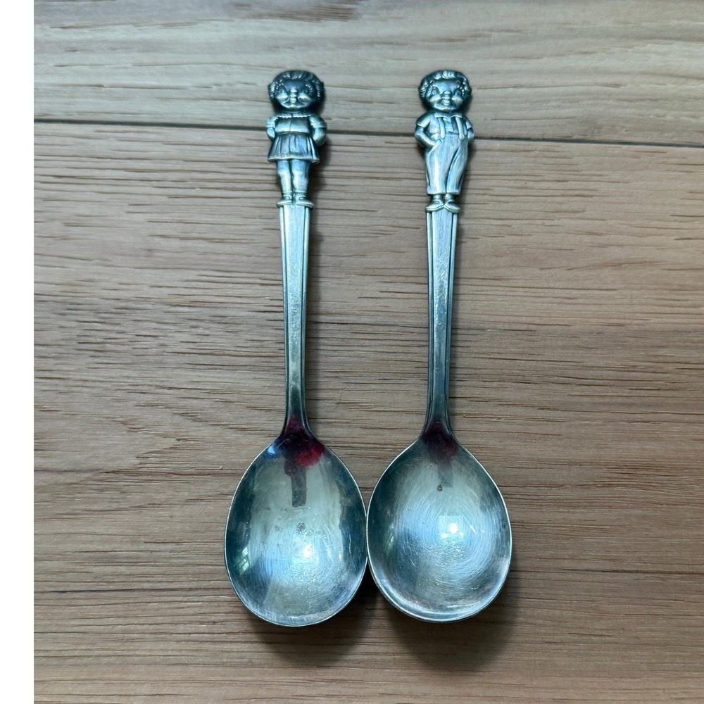International Silver Vintage MCM Campbells Soup Kids Spoons 6in Silver Lot of 2